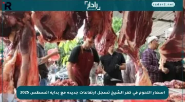 أسعار اللحوم في كفر الشيخ تسجل ارتفاعات جديدة مع بداية أغسطس 2025